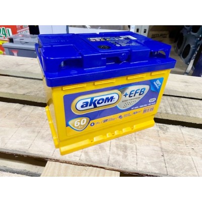 Аккумулятор АКОМ 6СТ-60 EFB Евро