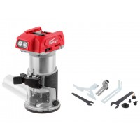 Аккум. фрезер кромочный WORTEX CMM 1835 в кор. ALL1 XLT SOLO БЕСЩЕТ., 18 В, цанга 6/8, рег. об, конс (10000-30000 об/мин)