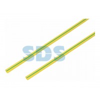Термоусадочная трубка 4,0 / 2,0 мм, желто-зеленая (упак. 50 шт. по 1 м) REXANT