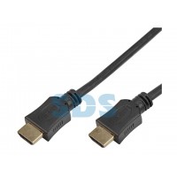 Шнур HDMI - HDMI без фильтров, длина  1 метров, (GOLD) (PE пакет)  PROconnect