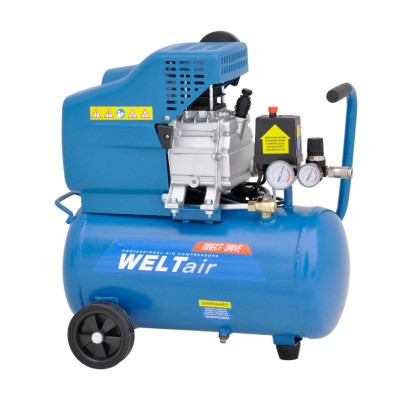 АКЦИЯ! Возд. компрессор WELT AR25LT (до 235л/мин,8атм,25л,230В,1.50кВт) + Шланг SKIPER PH05 (PU, 5м)