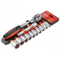 Набор головок 1/2" 10-24мм 12предм. PRO STARTUL (PRO-41412) (пласт. подвес, 6 граней)
