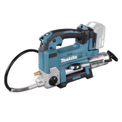 Аккумуляторный шприц для смазки MAKITA LXT DGP180Z (18 V LXT, 69мПа, 12/8/7 л/м, шланг 1,2м, 2 реж -145/290 л/мин, 410/450/500 мл)