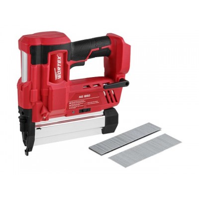 Аккум. гвоздезабиватель WORTEX NG 1850 в кор. ALL1 XLT SOLO, 18 В, 15-50 мм, 100 в мин., 100 шт. (тип гвоздей: 18GA)
