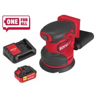 Аккум. эксцентриковая шлифмашина WORTEX COS 1218-1 E в кор. ALL1 XLT SET 18В, 125 мм, 6000-13000 (Амплитуда колебаний, мм: 1.6)