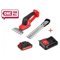 Аккум. ножницы садовые WORTEX SG 1820 в кор. + насадка-кусторез ALL1 XLT SET (18.0 В, 1 акк., 2.0 А/ч, Li-Ion, шир. 80 мм)