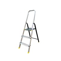 Лестница-стремянка Алюмет AMS7803 (40*20, усиленная, 3-х ступ., алюминий/сталь)