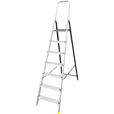Лестница-стремянка Алюмет AMS7807 (40*20, усиленная, 7-и ступ., алюминий/сталь)
