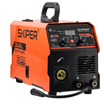 Полуавтомат сварочный SKIPER MIG/MMA-260D-18 (2 ГОДА гар, 260А, ПРОЦЕССОР;MIG/MAG/MMA/TIG;еврорук 3)