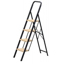 Лестница-стремянка Алюмет MK804P (4-х ступ., сталь, широкая пластиковая ступень)