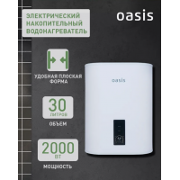 Водонагреватель накопит. Oasis 30VZ (2кВт, 30л, медный ТЭН, верт., магниевый анод, УЗО, антизамерз)