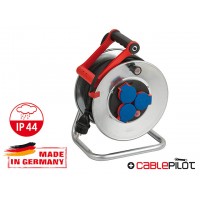 Удлинитель на катушке 25м (3 роз., 3.3кВт, метал. катушка, резин. кабель) Brennenstuhl Garant (3,3кВт; 3х1,5мм2; степень защиты: IP44)