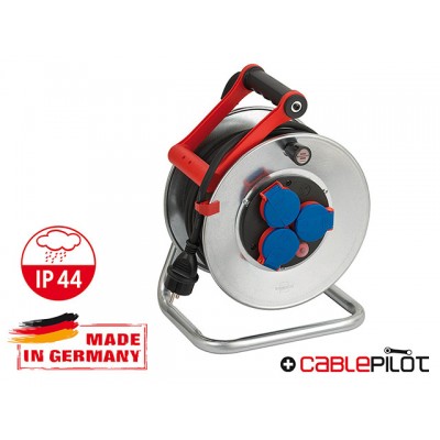 Удлинитель на катушке 25м (3 роз., 3.3кВт, метал. катушка, резин. кабель) Brennenstuhl Garant (3,3кВт; 3х1,5мм2; степень защиты: IP44)